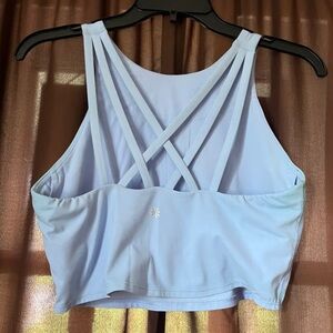 Athleta Sky Blue Crisscross Sports Bra